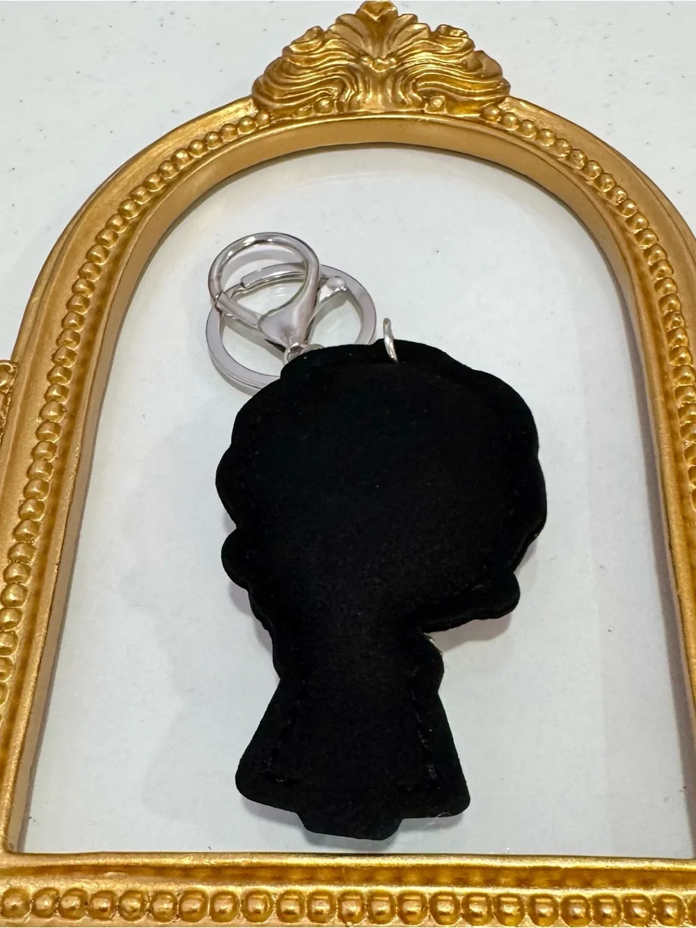 New Crystal Princess  Keychain Charm in Black and Turquoise Dress